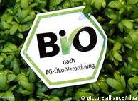 pepperweed with the official German label for organic produce