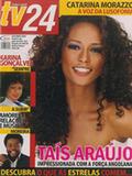 Atriz Taís Araújo na capa de uma revista de Angola