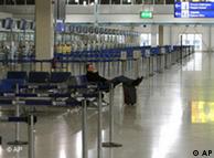 A vacant Athens airport on Thursday