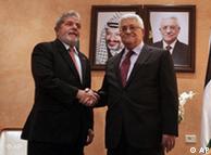 Mahmud Abbas e Lula em encontro em março de 2010