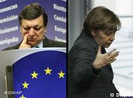 European Commission President Jose Manuel Barroso and German Chancellor Angela Merkel