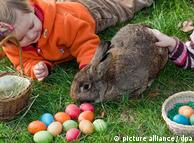 Немецкие 
дети уверены: пасхальные яйца приносит зайчик