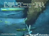 This image made from video released by British Petroleum shows equipment being used to try and plug a gushing oil well in the Gulf of Mexico on Wednesday, May 26, 2010