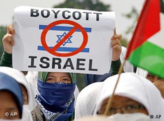 Manifestantes na Indonésia pedem boicote a Israel