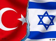 The flags of Turkey and Israel