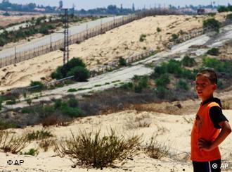 Fronteira entre territórios israelense e palestino, em Gaza