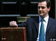 Britain's Chancellor of the Exchequer George Osborne displays his budget Box outside his official residence at 11 Downing Street in central London, Tuesday, June 22, 2010 before reading the budget statement within to Parliament. The box was first used by William Gladstone in 1860, and most Chancellors of the Exchequer have used it ever since. Former Prime Minister Gordon Brown was an exception, using a new red box during his 11 years heading the Treasury.  The Public Record Office says the Gladstone box is in fragile condition, and will be retired to a permanent display in the Cabinet War Rooms.(AP Photo/Akira Suemori)