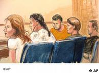 Courtroom sketch of suspected spies