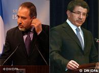 لیبرمن و داوداوغلو وزیران خارجه اسرائیل و ترکیه