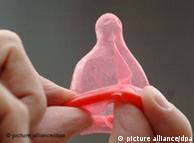A red condom