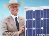 Larry Hagman, i njohur si Baroni i naftës bën reklamë për SolarWorld.