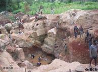 A coltan mine in Mozambique 