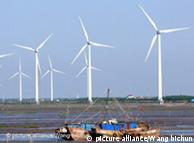 A wind farm in Rudong, Jiangsu, east China. The CDM has played a big role in expanding Chinese wind power.  