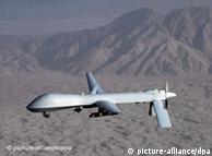 A US drone flies above Pakistan's tribal region on the Afghan border