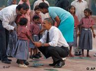 奥巴马同夫人在印度访问