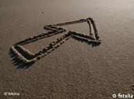 An arrow in the sand