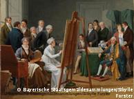 巴伐利亚国家美术馆收藏的玛丽-加布里埃尔•卡佩（Marie-Gabrielle Capet）的油画作品：画室景象，1808年
