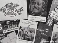 http://en.wikipedia.org/wiki/File:BDP.jpg

A Selection of Pamphlets on Bangladesh's Independence Movement. In the fast breaking events of 1971-1972, in which a movement for independence exploded in what was then West Pakistan, the Pakistan authorities attempted to suppress the movement by military force. When India moved in to settle the issue, the Library's New Delhi Field Office was able to get pamphlets from all parties putting forward their positions. As is true for collections of pamphlets on many other subjects that would not each merit individual cataloging, these items have been preserved and cataloged as a collection so that future scholars may study the events and propaganda battle. (Southern Asian Pamphlet Collection, Asian Division)
