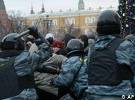 Polícia russa tenta conter manifestantes