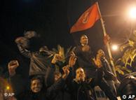 تظاهرات شبانه‌ی مردم در پایتخت تونس
