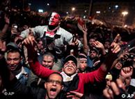 Egyptians celebrate the the resignation of President Mubarak