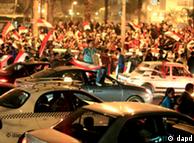 شادی در خیابان‌های قاهره بعد از استعفای حسنی مبارک
