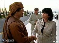 Ο Καντάφι με την δημοσιογράφο του ABC News