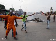 Supporters of Alassane Ouattara on the street