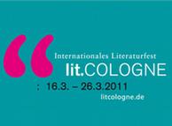 Logo de LitCologne 2011, encuentro de escritores de todo el mundo en Colonia.