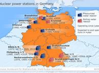 德國核電站分布圖