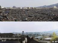 重灾区岩手县地震前后对比图