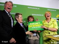 رهبران حزب سبزها پس از اعلام نتایج اولیه