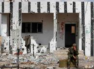 صحنه‌ای از ویرانی جنگ داخلی در لیبی