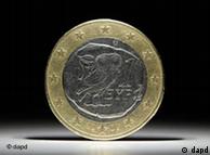 A Greek one-euro coin