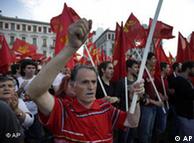 Greeks protesting