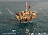Oil drilling platform in the North Sea