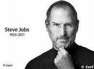 Apple-Gründer Steve Jobs im Alter von 56 Jahren gestorben. Die Firmen-Homepage zeigte unmittelbar nach Bekanntwerden der Nachricht dieses Foto des Unternehmenslenkers, der sich erst vor kurzem zurückgezogen hatte. Foto: dapd)