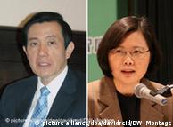 LINKS: Quelle: DPA Nummer 16564983 Taiwans Präsident Ma Jing Jeou   ---  RECHTS: Quelle: http://en.wikipedia.org/wiki/File:Tsai_Ing-wen_2009.jpg Tsai Ing-wen, the chairperson of Democratic Progressive Party of Taiwan.