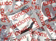 Condoms in silver wrappers