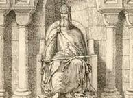 Carlomagno, rey de los francos y emperador romano.