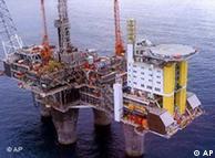 The Norwegian 'Troll' natural gas rig on the North Sea off Bergen