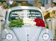 The last traditional VW Beetle rolls off the Mexican assembly line